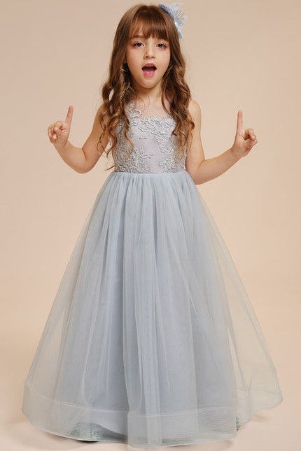 Robe Dentelle Tulle Bleu Clair