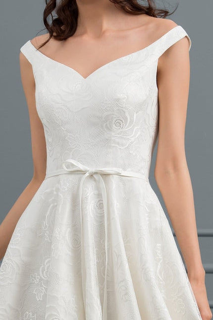 Robe Dentelle Aline Écrue - gallery 5