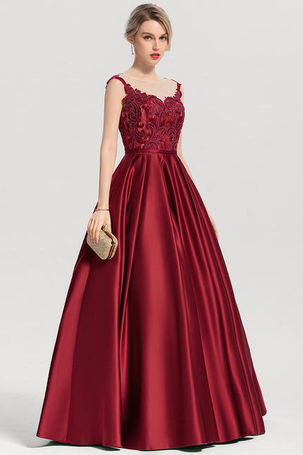 Robe Dentelle Bordeaux Élégante - gallery 3