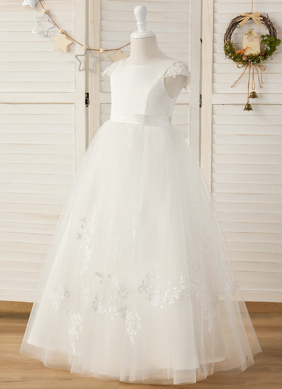 Robe Dentelle Nuptiale Enfant Tulle - gallery 5