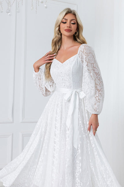 Robe Blanche Dentelle Mariage Civil - gallery 5