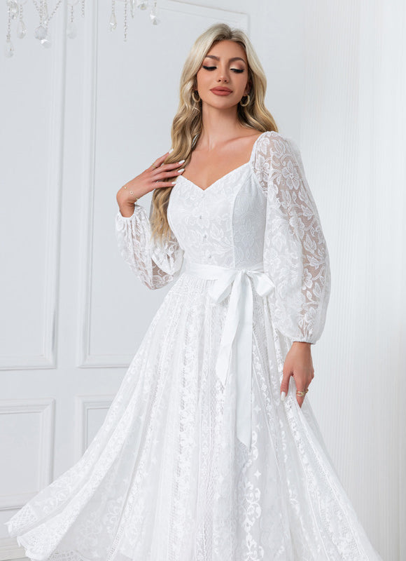 Robe Blanche Dentelle Mariage Civil - gallery 5