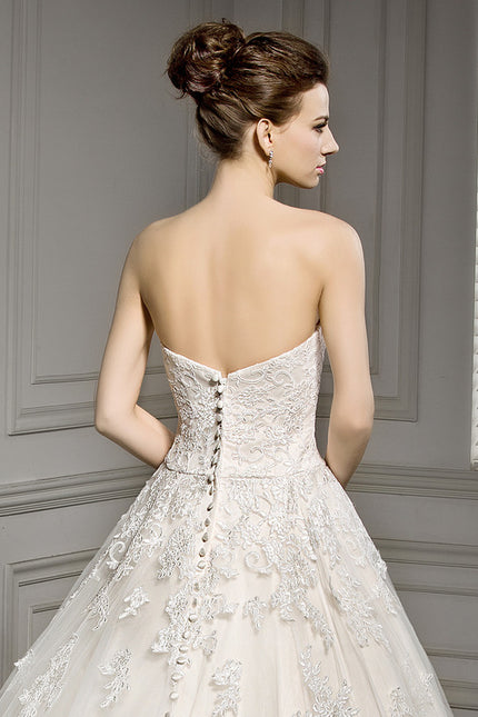 Robe Dentelle Écrue Élégante - gallery 7