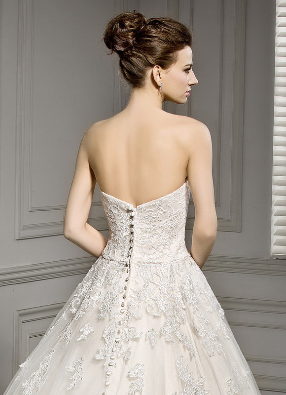 Robe Dentelle Écrue Élégante - gallery 7