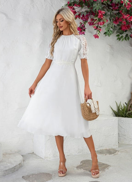 Robe Dentelle Midi Élégante