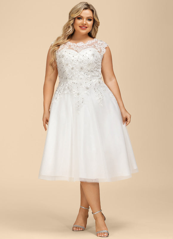 Robe Dentelle Princesse Tulle Étoilé - gallery 7