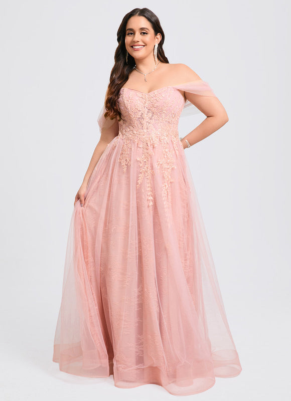 Robe Dentelle Tulle Rose - gallery 8