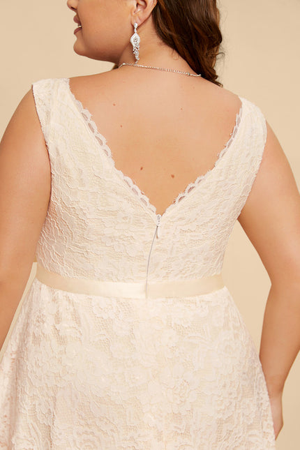 Robe Dentelle Dentelle Vaporeuse - gallery 7