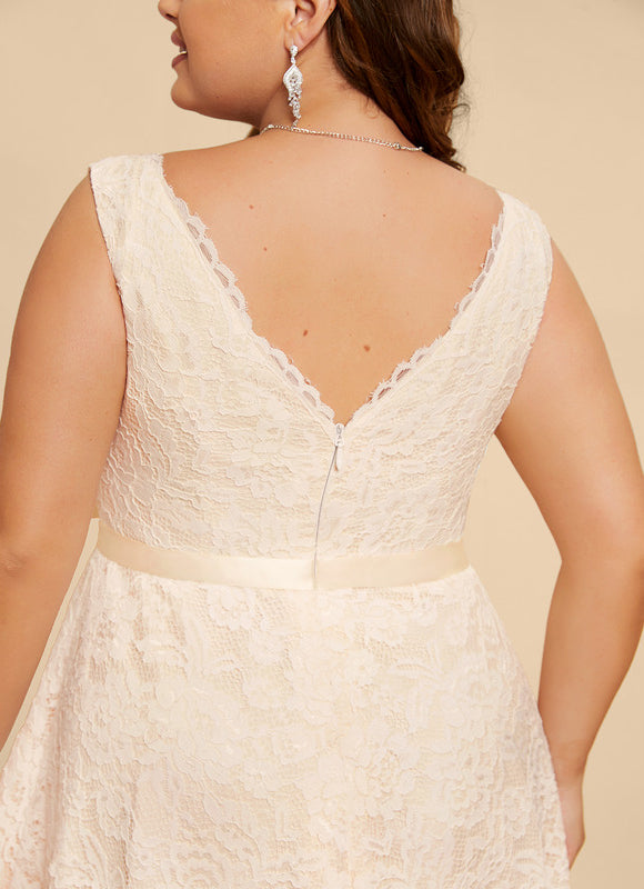 Robe Dentelle Dentelle Vaporeuse - gallery 7