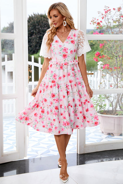 Robe Dentelle Fleurie Vaporeuse - gallery 4