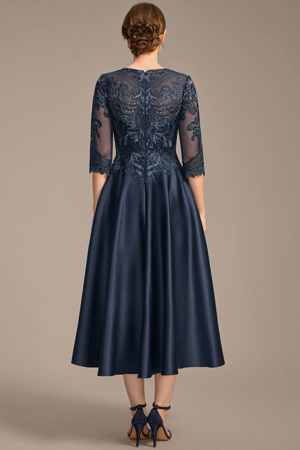Robe Dentelle Mère Satinée Chic - gallery 6