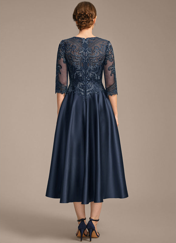 Robe Dentelle Mère Satinée Chic - gallery 6