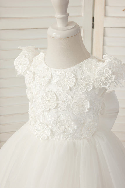 Robe Dentelle Tulle Fleuri - gallery 2