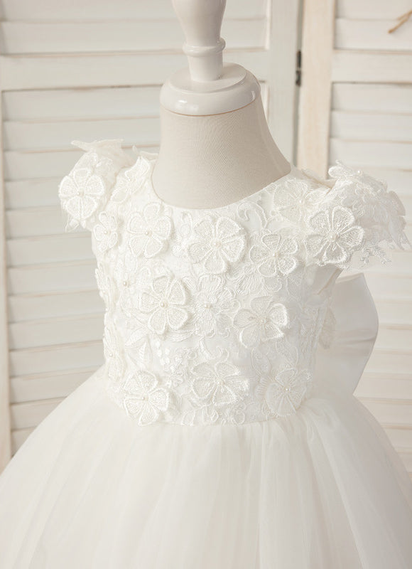 Robe Dentelle Tulle Fleuri - gallery 2