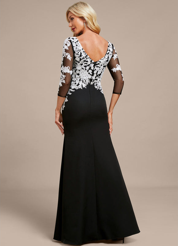 Robe Dentelle Élégante Noire - gallery 6