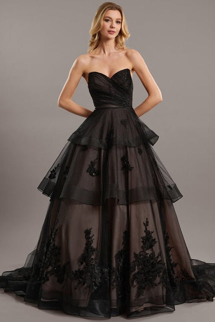 Robe Dentelle Tulle Noire Élégante