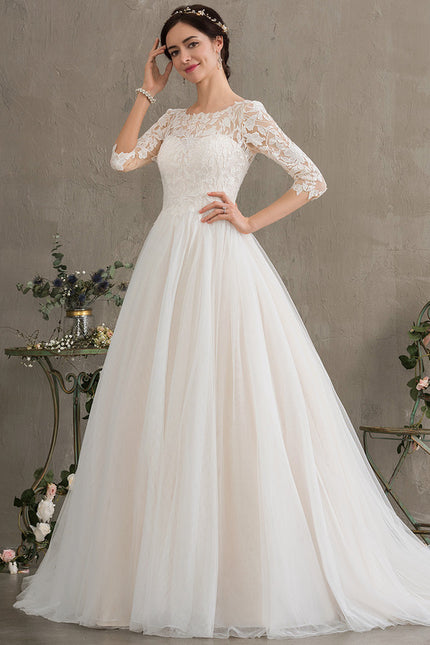 Robe Dentelle A-Line Élégante - gallery 2