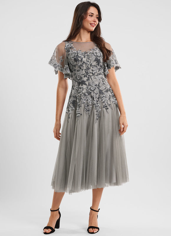 Robe Dentelle Midi Évasée - gallery 2