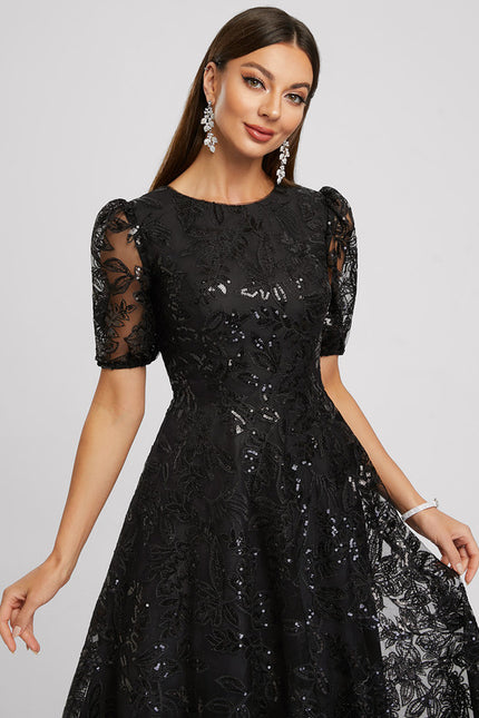Robe Dentelle Cocktail Ornée - gallery 5