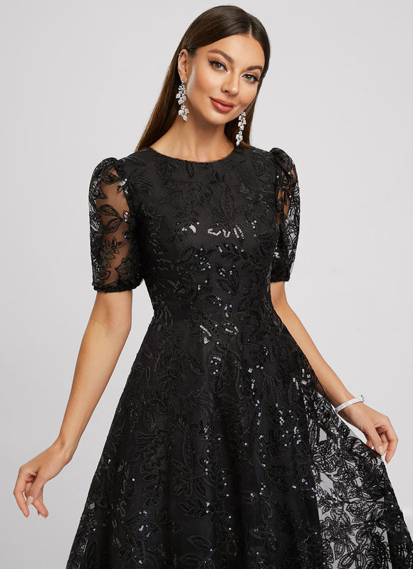 Robe Dentelle Cocktail Ornée - gallery 5