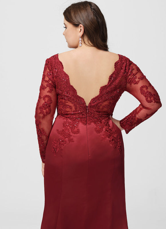 Robe Rouge Dos Nu Dentelle - gallery 6