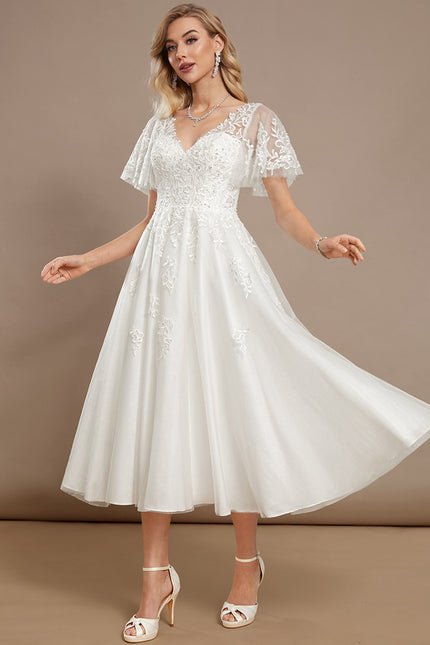 Robe Dentelle Blanche Grande Taille - gallery 1