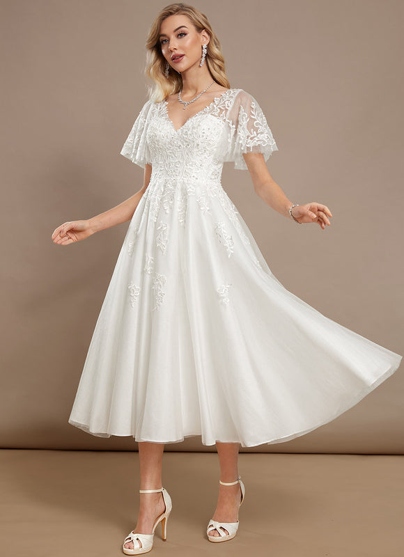 Robe Dentelle Blanche Grande Taille - gallery 1