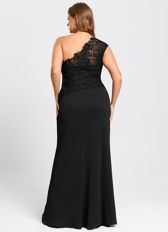 Robe Dentelle Asymétrique Soirée - gallery 9