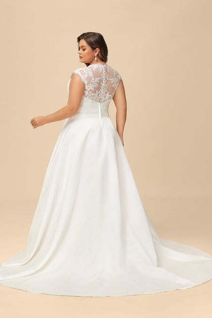 Robe Dentelle Satinée Traîne - gallery 8