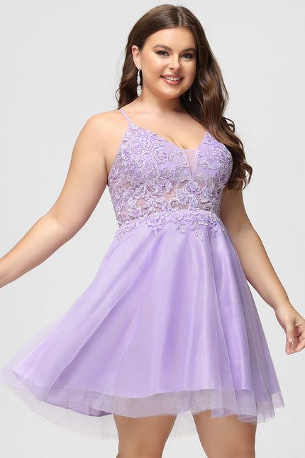 Robe Dentelle Tulle Lilas - gallery 9