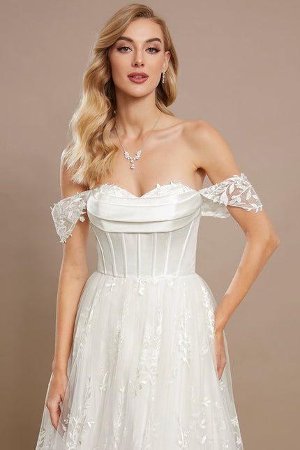 Robe Dentelle Satinée Florale - gallery 4