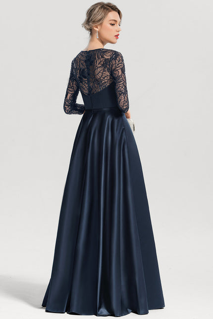 Robe Dentelle Satin Étoilé - gallery 2