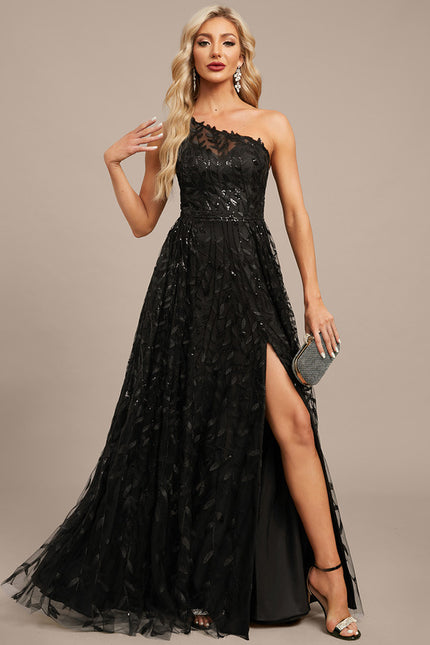 Robe Dentelle Noire Ornée - gallery 3