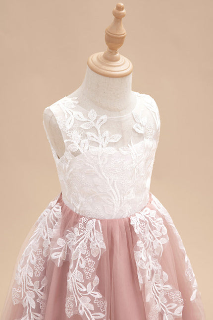 Robe Dentelle Tulle Marine Fleurie - gallery 6