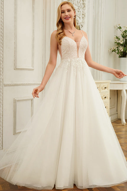 Robe Dentelle Éthérée Perlée - gallery 2