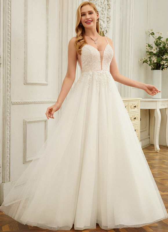 Robe Dentelle Éthérée Perlée - gallery 2