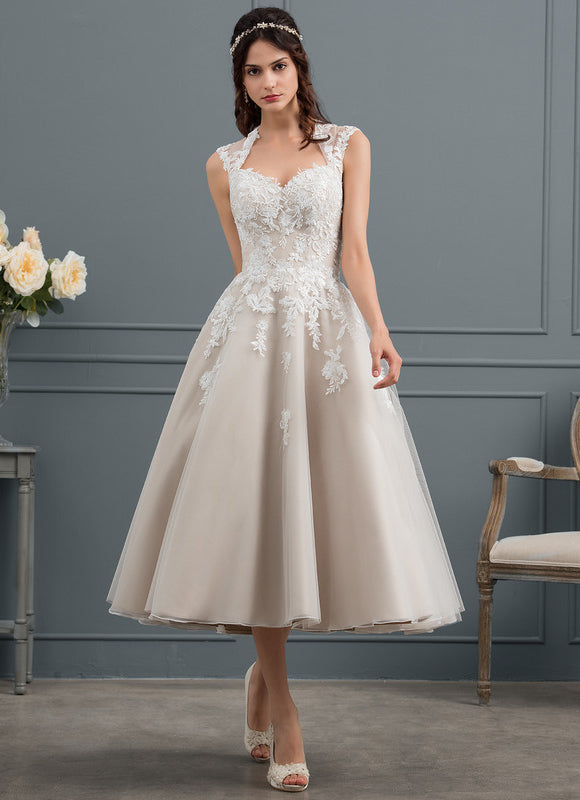 Robe Dentelle Élégante Crème - gallery 6