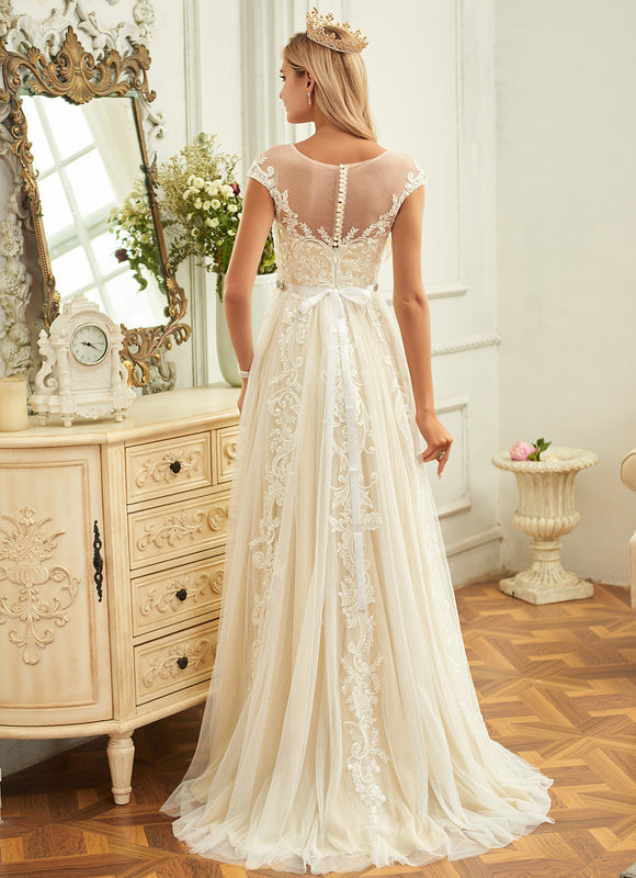 Robe Dentelle Creme - gallery 3