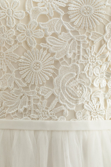 Robe Dentelle En Tulle Fluide - gallery 2