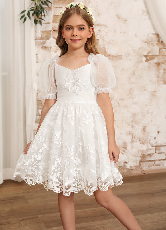 Robe Dentelle Nuptiale Enfantine Élégante - gallery 7