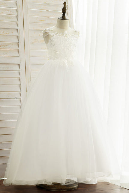 Robe Dentelle Évasée Blanche - gallery 1
