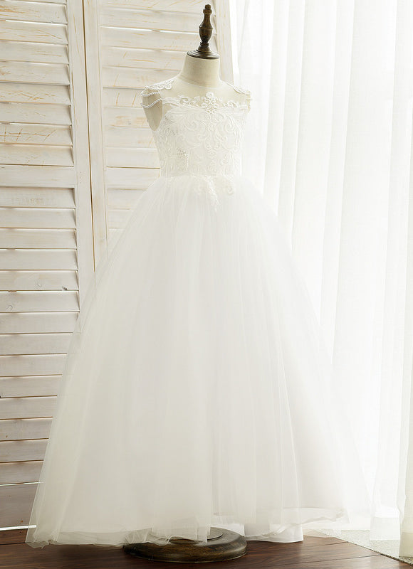 Robe Dentelle Évasée Blanche - gallery 1