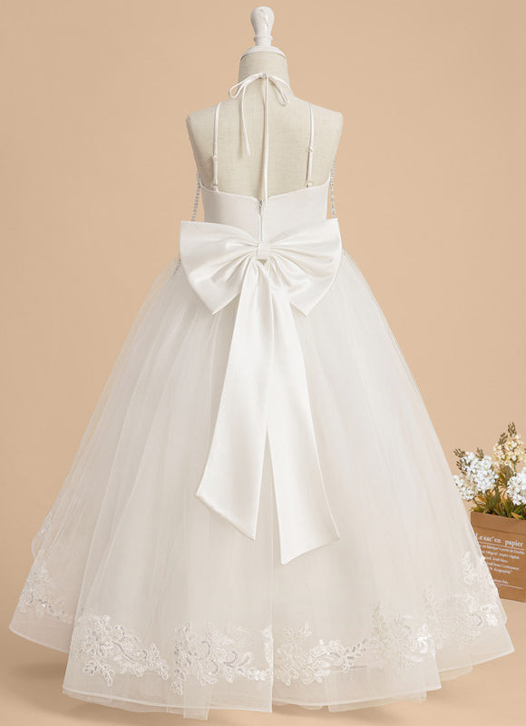 Robe Dentelle Nuptiale Tulle Enfant - gallery 5