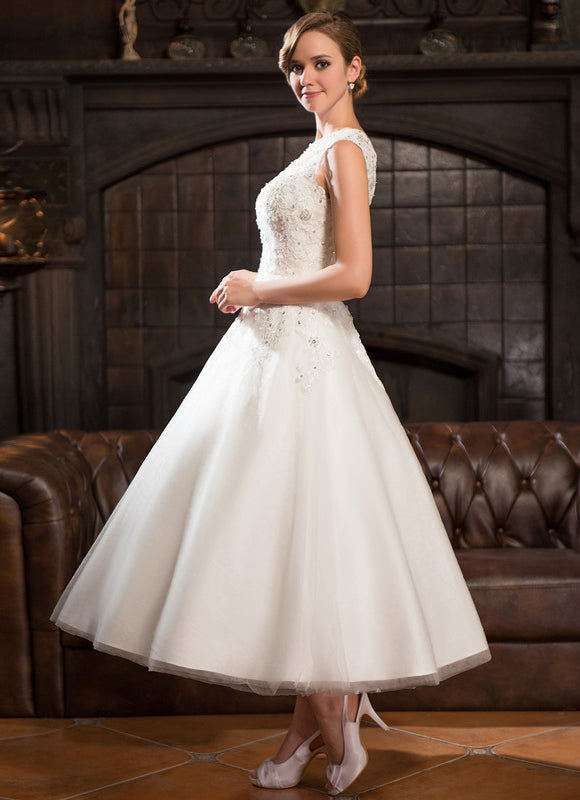 Robe Dentelle Princesse Tulle Étoilé - gallery 4