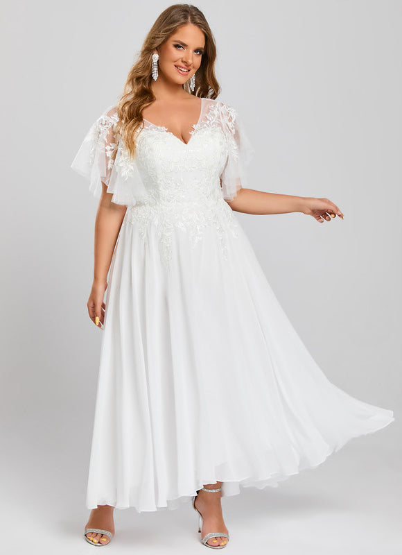Robe Dentelle Aérienne Florale - gallery 7
