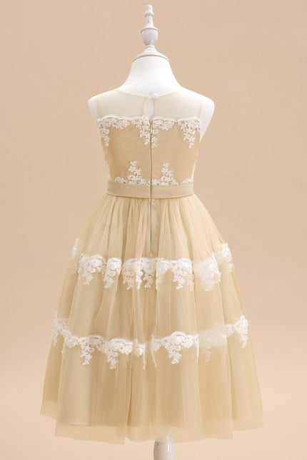 Robe Dentelle Dorée Délicate - gallery 6