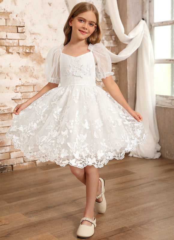 Robe Dentelle Nuptiale Enfantine Élégante - gallery 2