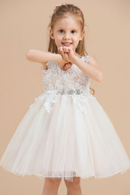 Robe Dentelle Nuptiale Enfantine Élégante - gallery 2