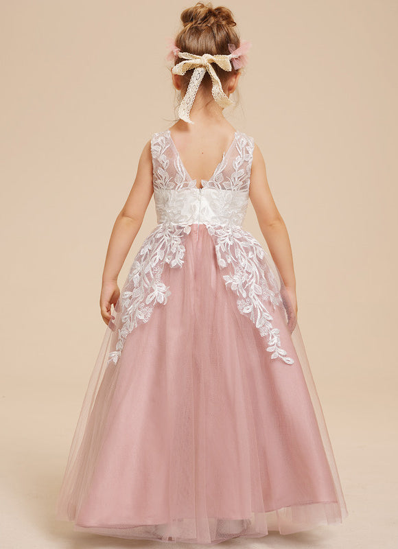 Robe Dentelle Tulle Marine Fleurie - gallery 5