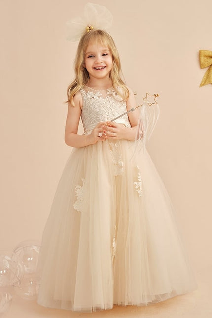 Robe Dentelle Enchantée Beigée